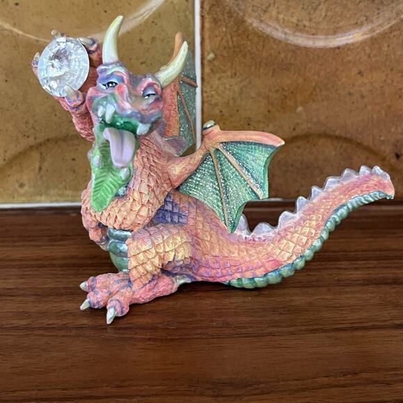 Franklin Mint Mood Dragons Cocky Limited Edition Numbered Figurine Clear Crystal - Picture 1 of 7